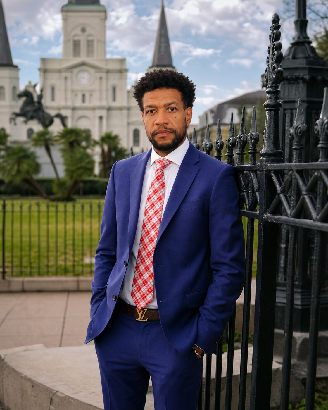 Jerome Matthews near St. Louis Cathedral in New Orleans